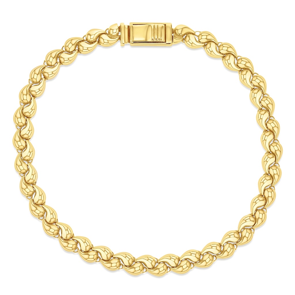 9Y INTERWOVEN TEARDROP BRACELET