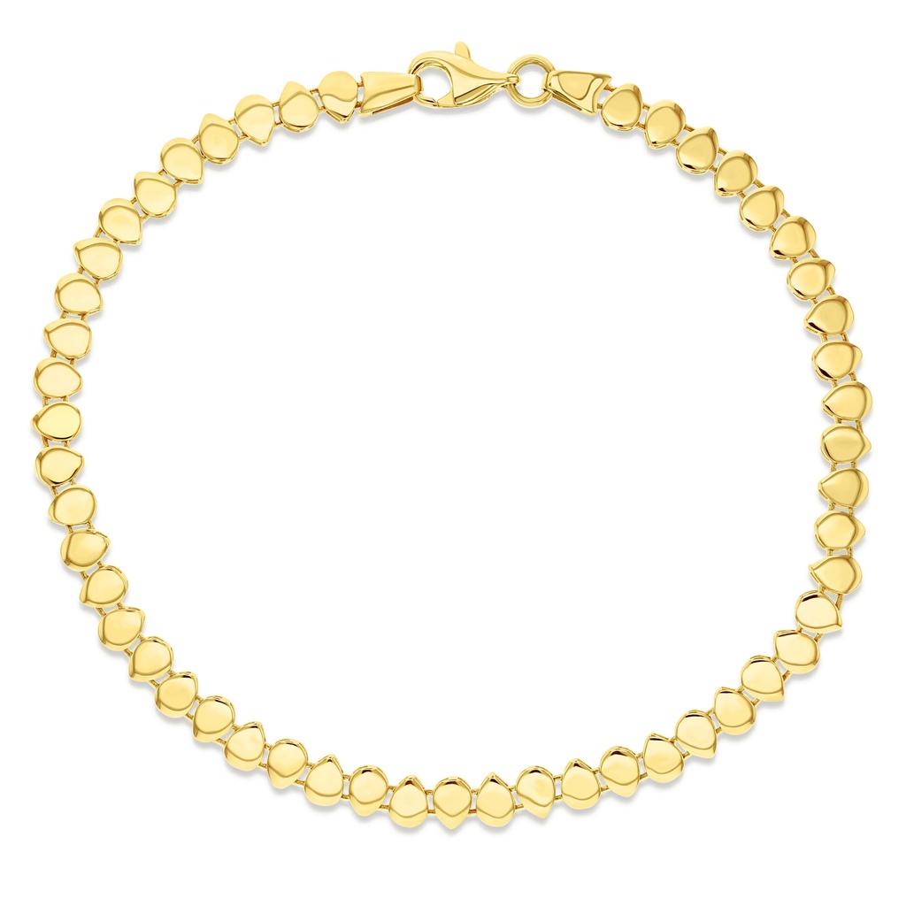 9Y INTERWOVEN ALTERNATING TEARDROP BRACLET