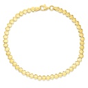 9Y INTERWOVEN ALTERNATING TEARDROP BRACLET