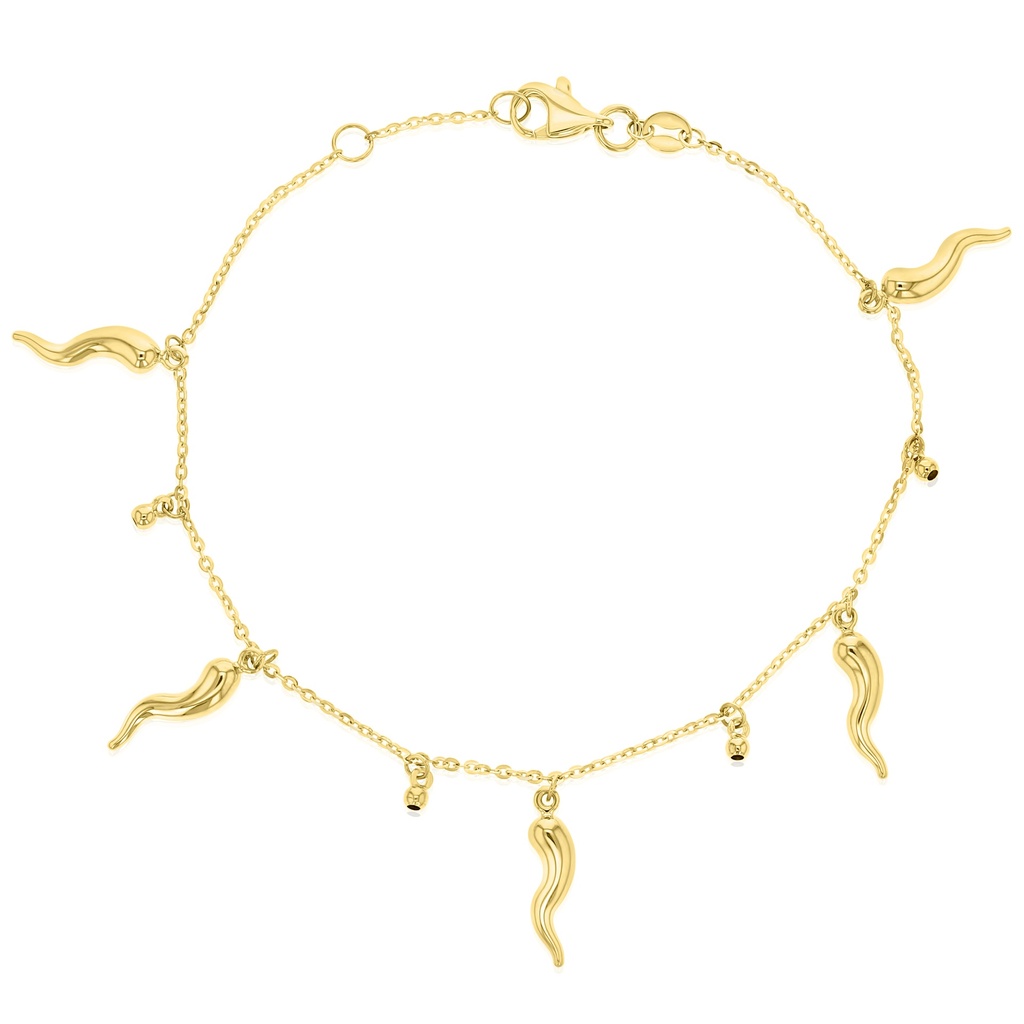 9Y MINI HORN CHARM BRACELET