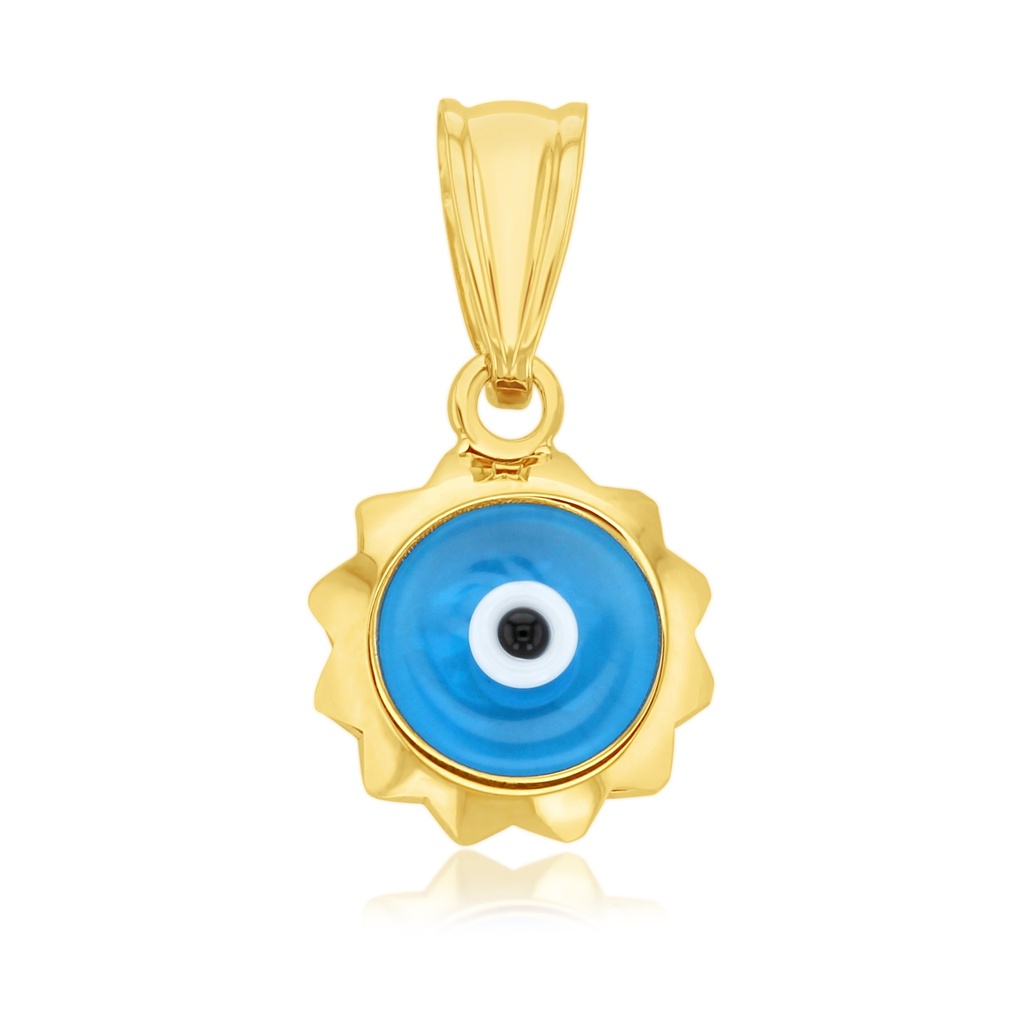 9Y POINTED EDGE EVIL EYE PENDANT