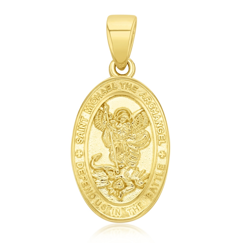 9Y SMALL OVAL SAINT MICHAEL PENDANT