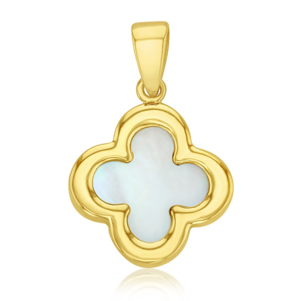 9Y LARGE M.O.P. CLOVER PENDANT