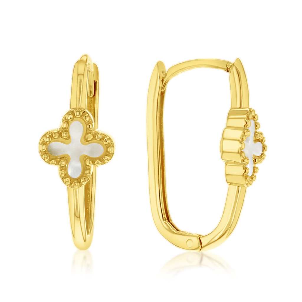 9Y M.O.P. CLOVER OVAL HUGGIE