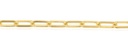 SOLID LONG OPEN OVAL HAMMERED 2.3MM PAPERCLIP