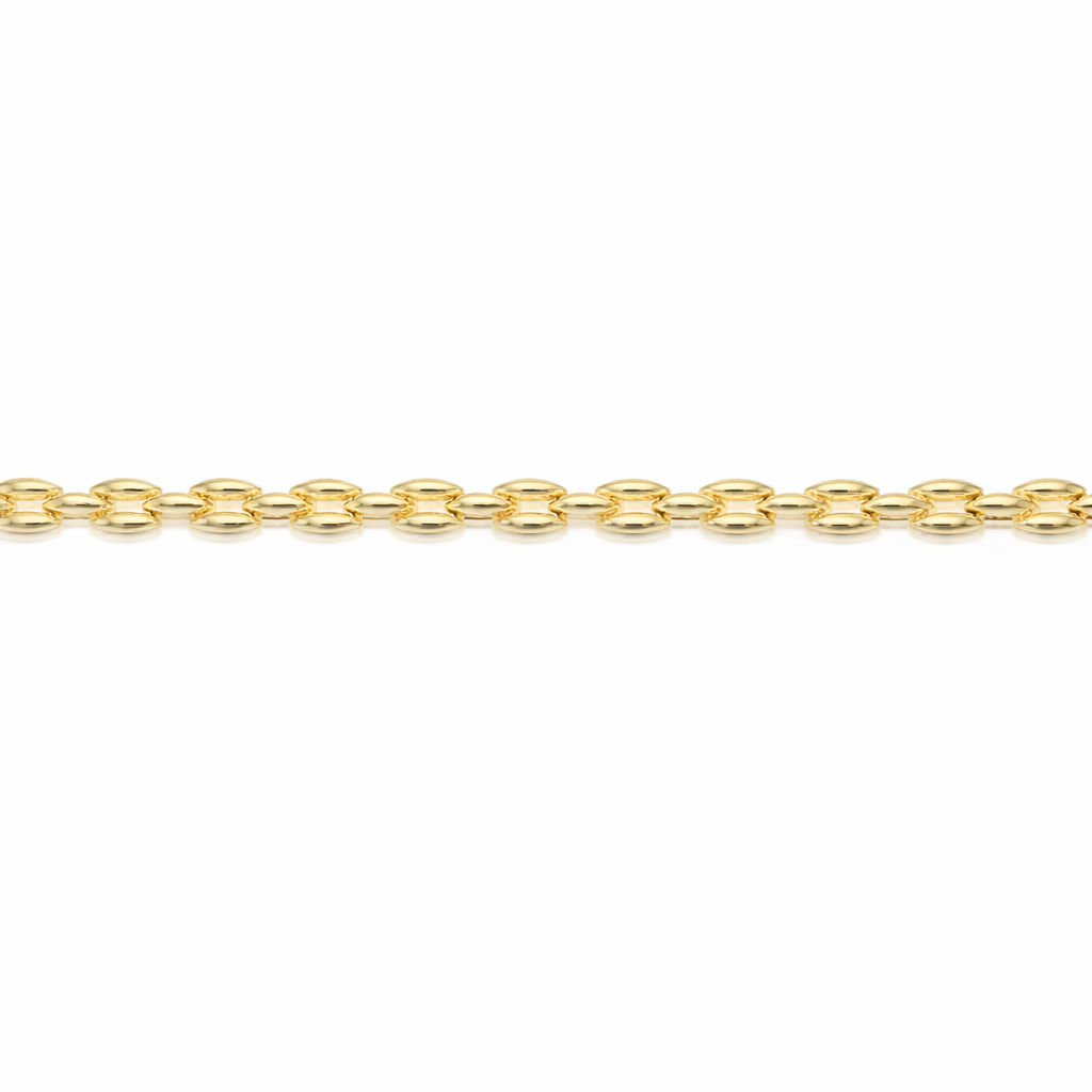 9Y CURVED LINK 2+1 GATE BRACELET