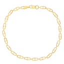 9Y OVAL FLAT LOCK LINK FANCY BRACELET