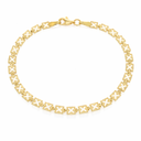 9Y FLAT OPEN CLOVER LINK BRACELET