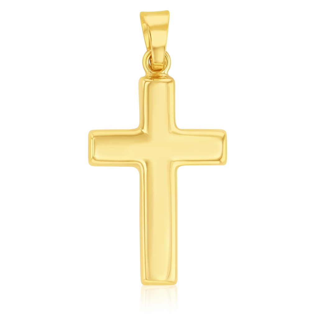9Y POLISHED CROSS CONTEMPORARY PENDANT