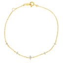 9Y FOUR STAR LIKE PETAL CZ BRACELET