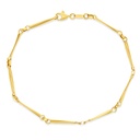 9Y ELONGATED CURVED BAR LINK BRACELET