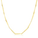 9Y ELONGATED CURVED BAR LINK NECKLACE