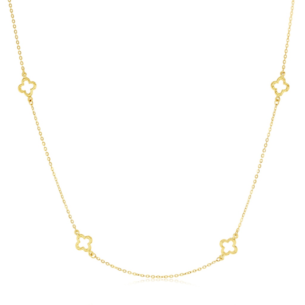 9Y FOUR OPEN CLOVER NECKLACE