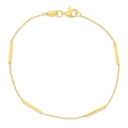 9Y STATION BRACELET WITH TWISTED BAR SEGMENTS