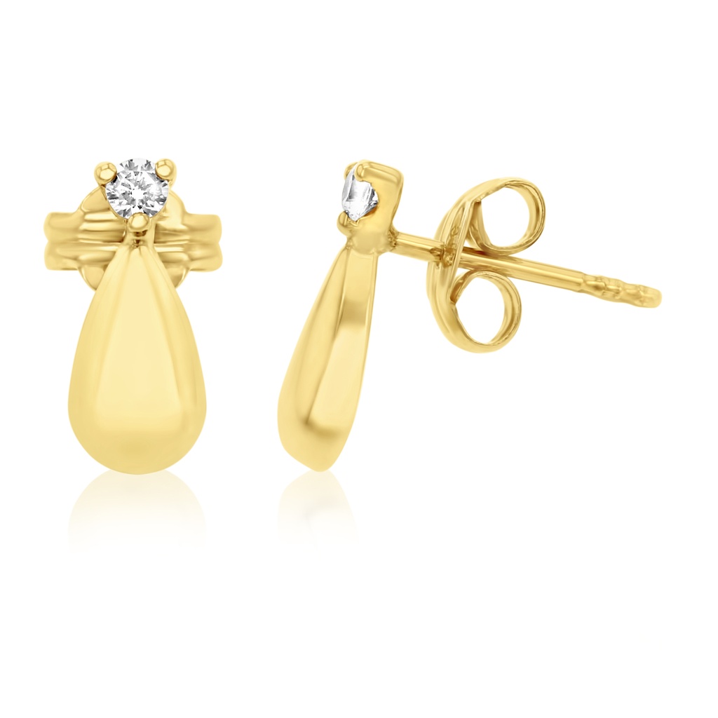 9Y DROP EARRING WITH CZ