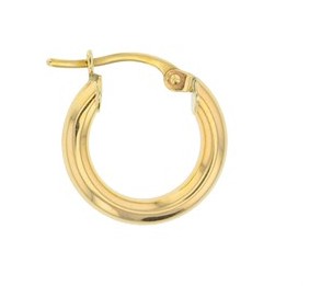 9Y PLAIN 10MM HOOP EARRING