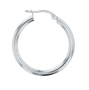 9W PLAIN 20MM HOOP EARRING