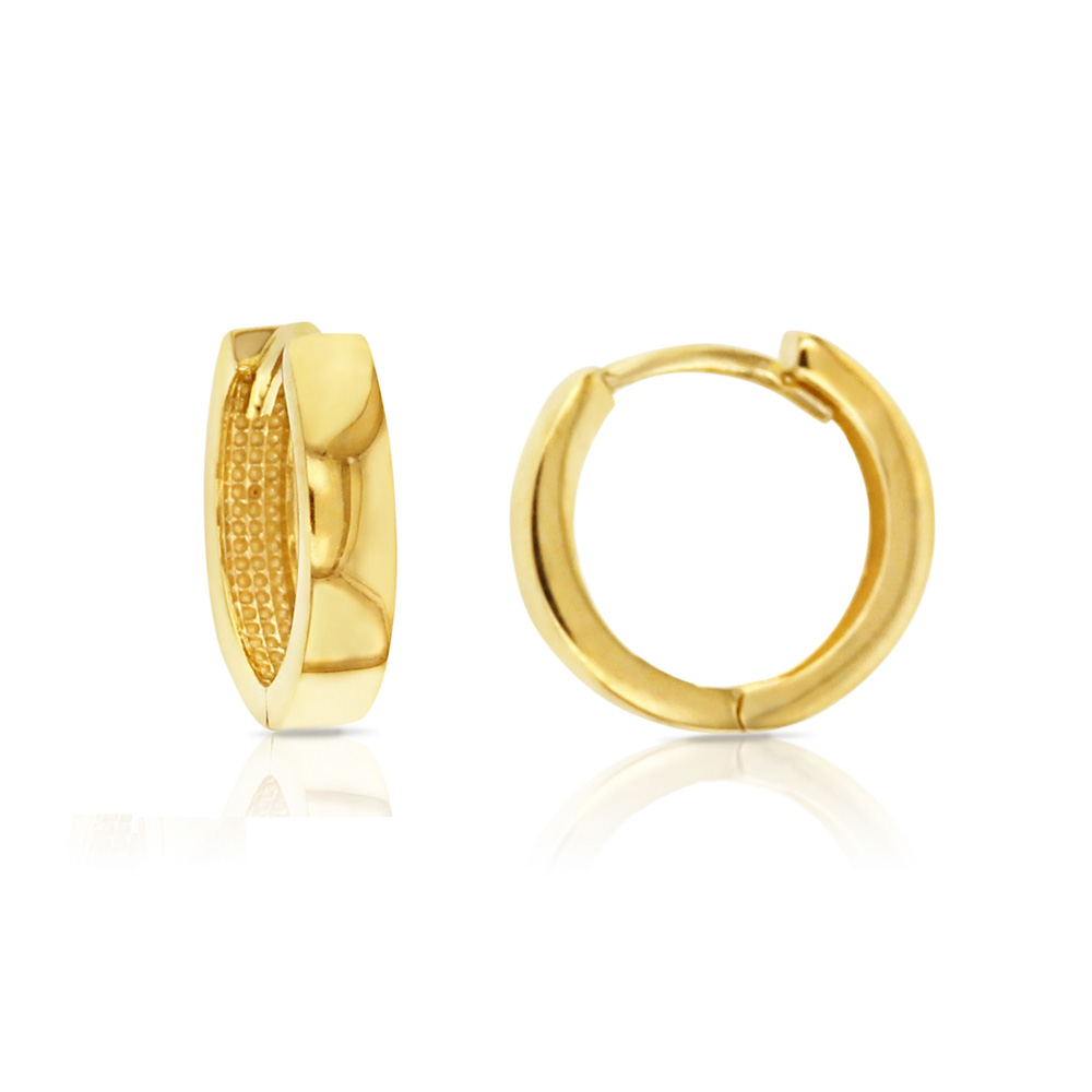 9Y 2.5MM X 8MM FLAT PLAIN HUGGIE