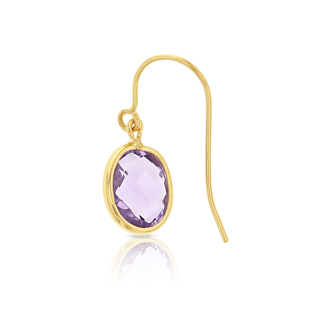 9Y AMETHYST DROP EARRING