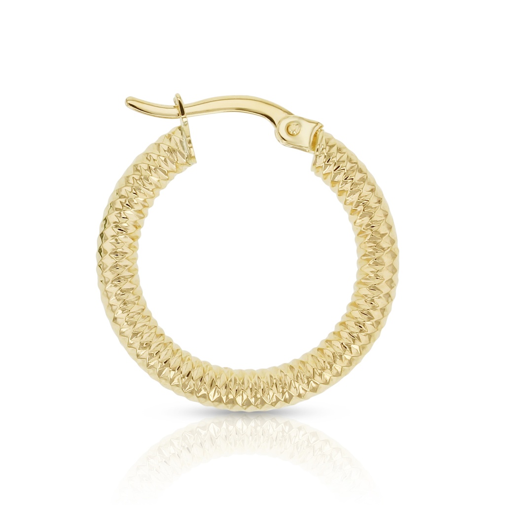 ### 9Y DIAMOND CUT 15MM HOOP