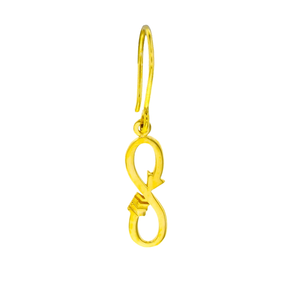 9Y ARROW IN INFINITY EARRING