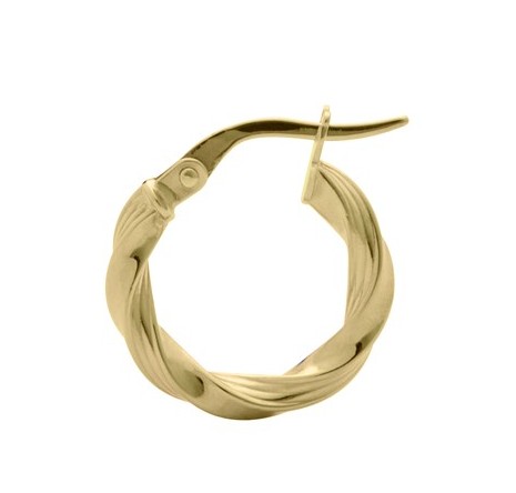 9Y TWIST HOOP EARRING