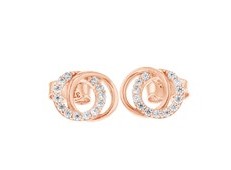 9P CZ SET/POLISHED CIRCLE STUD