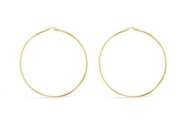 ## 9Y PLAIN 60MM HOOP EARRING