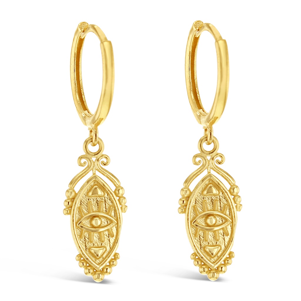 9Y EVIL EYE ON FANCY DISC HUGGIE