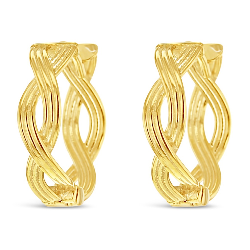 ## 9Y SWIRL PLAIT HUGGIE