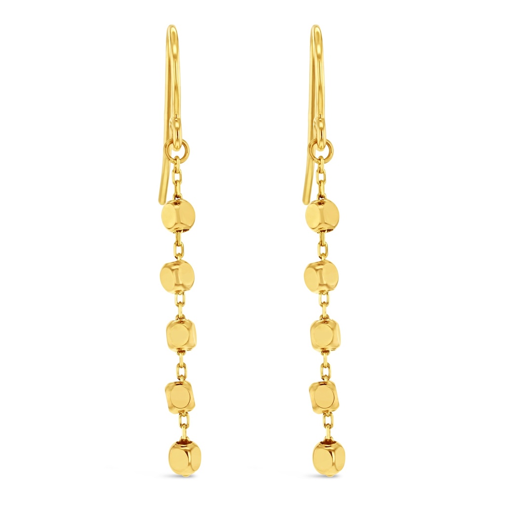 ## 9Y DIAMOND CUT BALL DROP EARRING