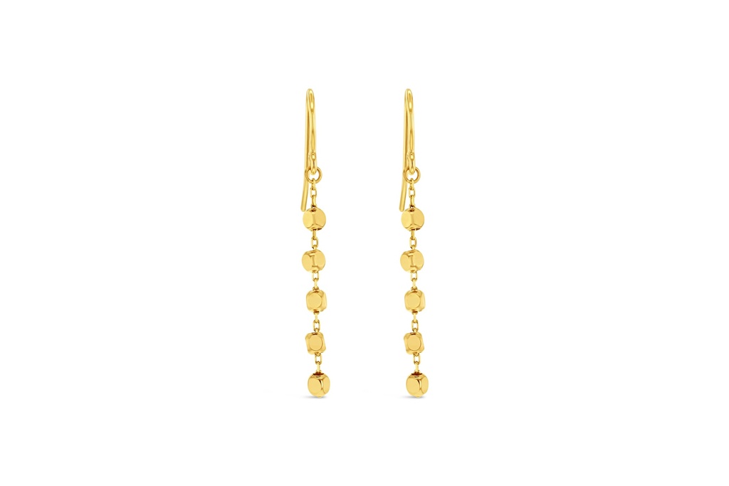 9Y DIAMOND CUT BALL DROP EARRING