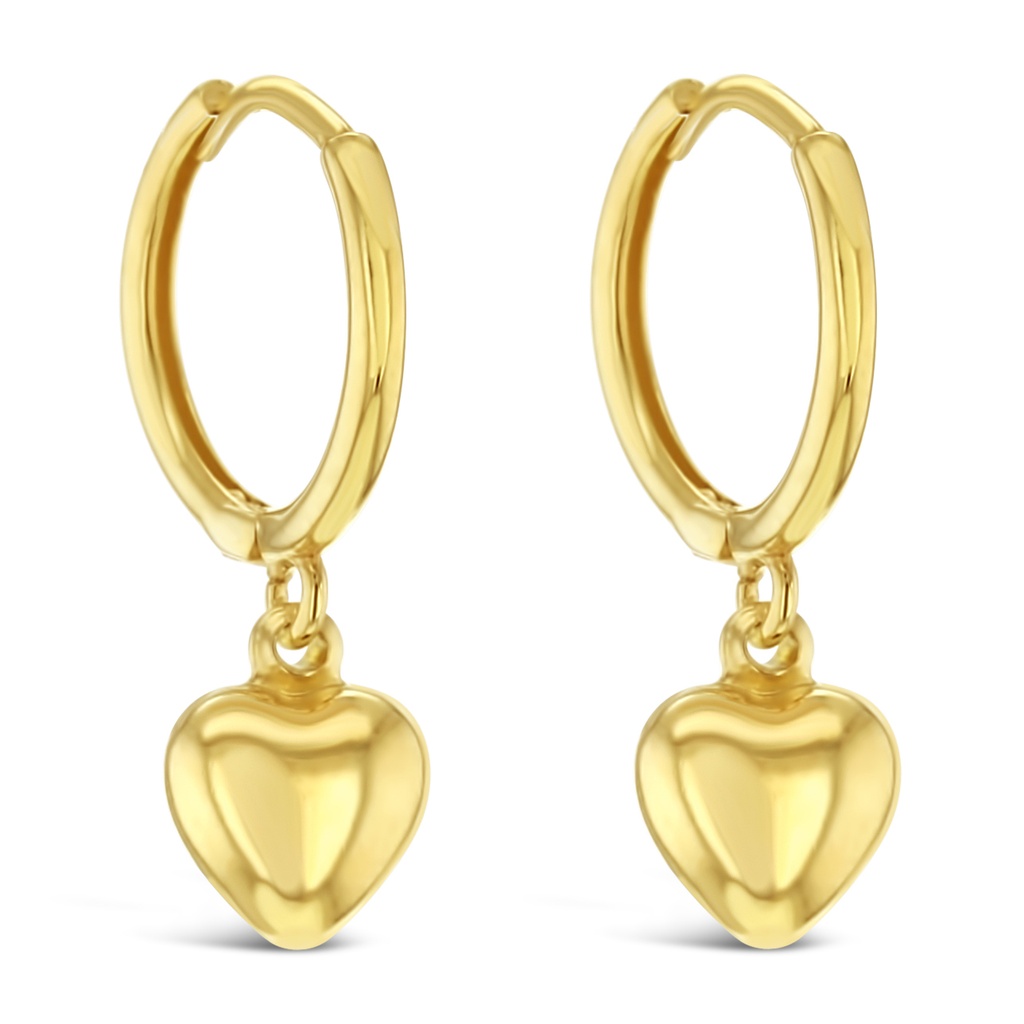 9Y HUGGIE W/HEART DROP