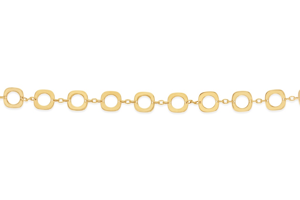 9Y SQUARE CIRCLE LINK BRACELET