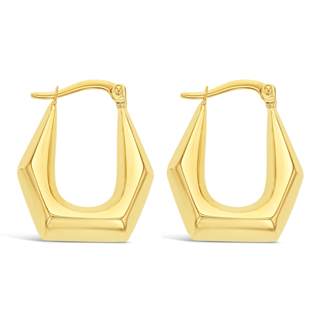 9Y THICK SEMI HEXAGON HOOP