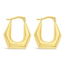 9Y THICK SEMI HEXAGON HOOP
