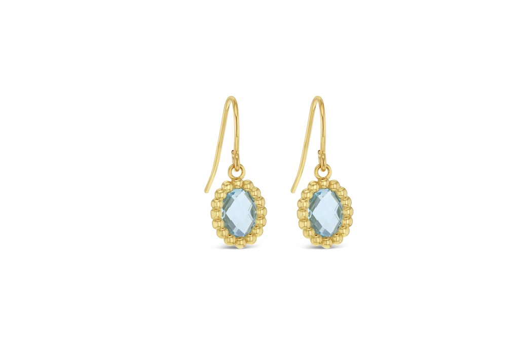 9Y TOPAZ BEADED DROP EARRING