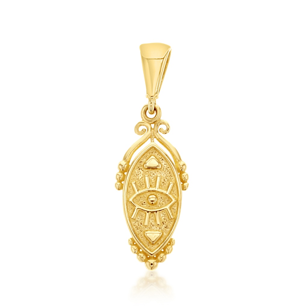 ### 9Y OVAL FANCY EVIL EYE PENDANT