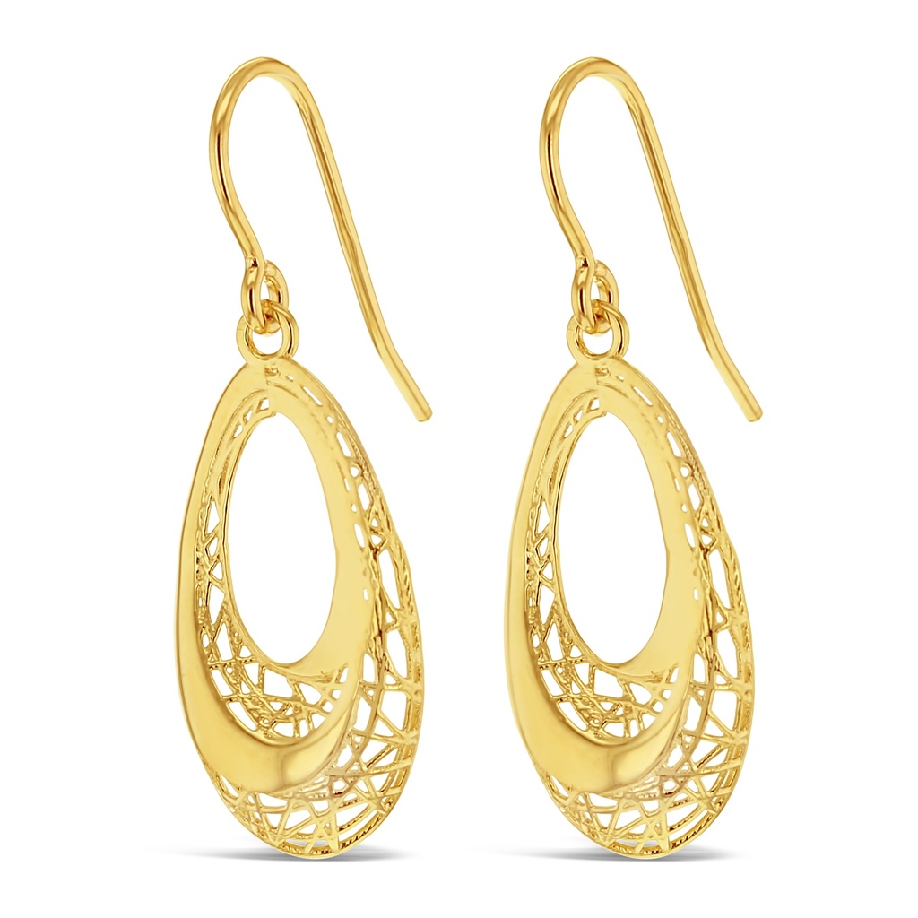 ## 9Y FILIGREE OPEN OVAL DROP