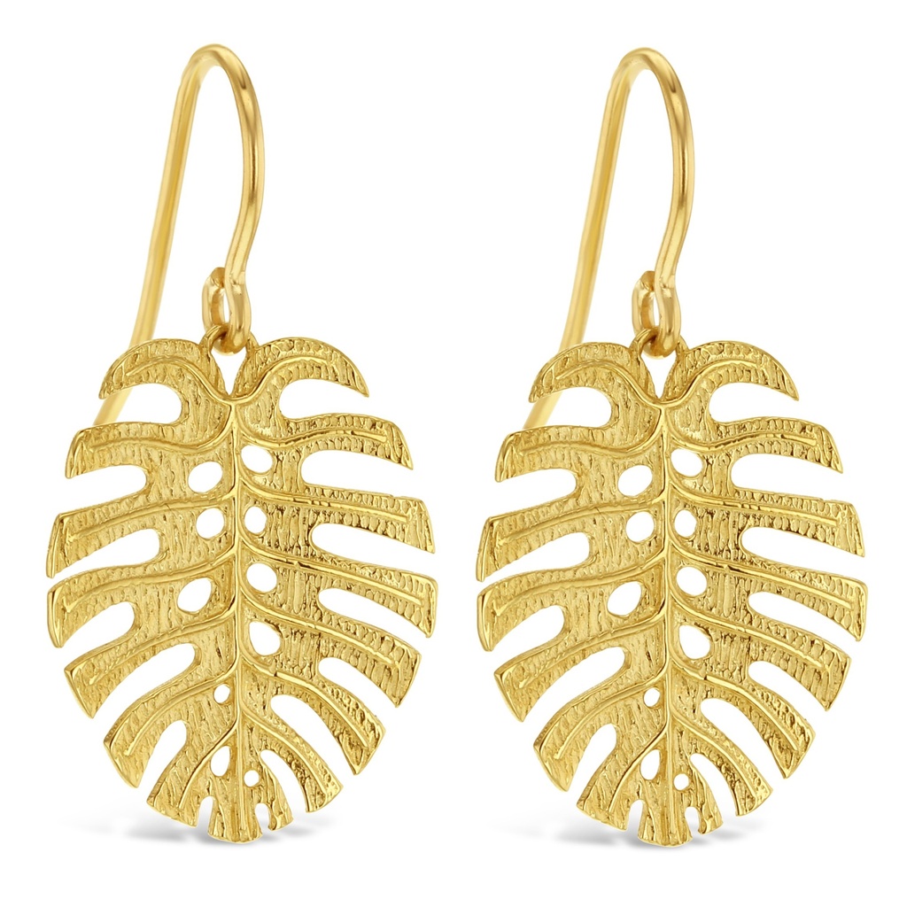 ## 9Y LEAF DROP EARRING