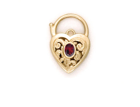 FILIGREE STONE SET PADLOCK 20MM