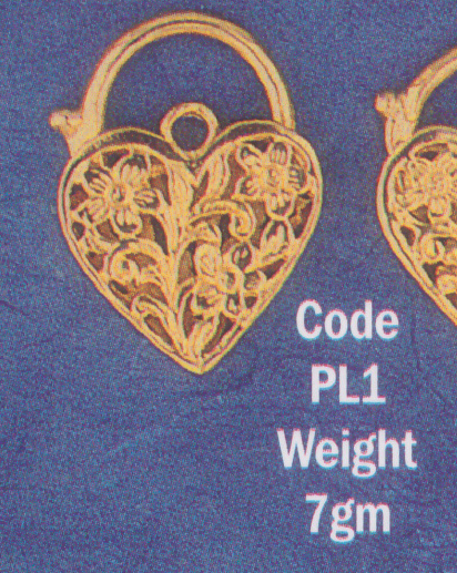 FLAT FILIGREE PADLOCK 20MM