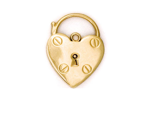 PLAIN FLAT KEYHOLE HEART PADLOCK 33MM