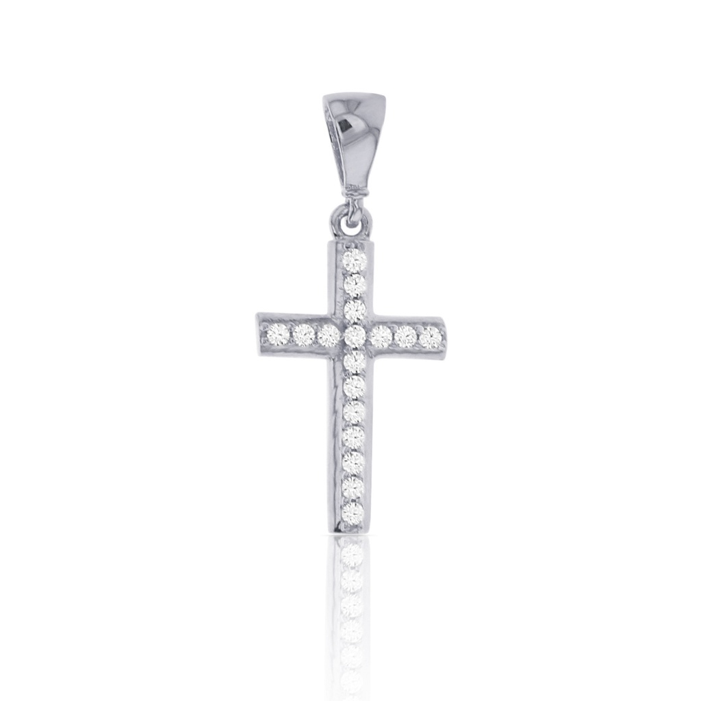 9W DOMED CZ SET CROSS