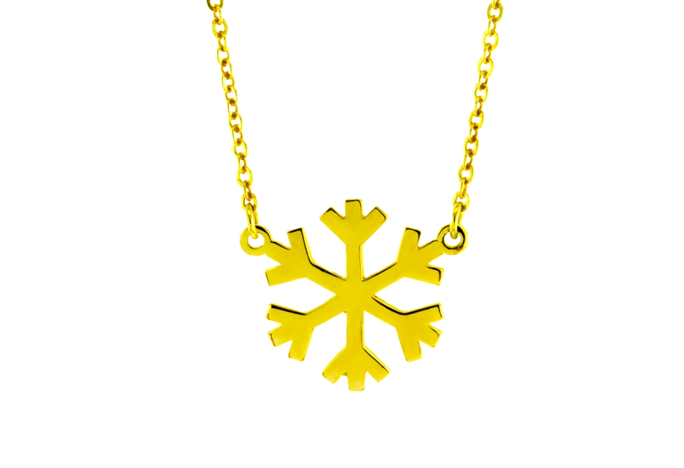 SNOWFLAKE PENDANT ON CCAH30 CHAIN