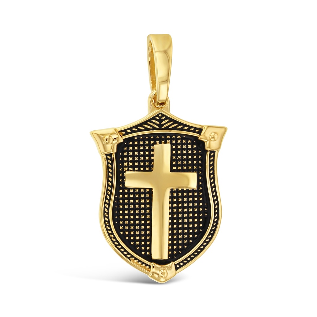 9Y CROSS SHIELD PENDANT