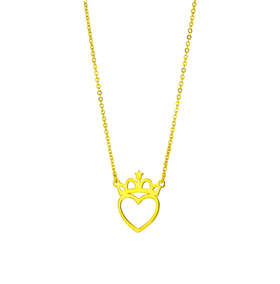 CROWN & HEART ON CCAH30 CHAIN