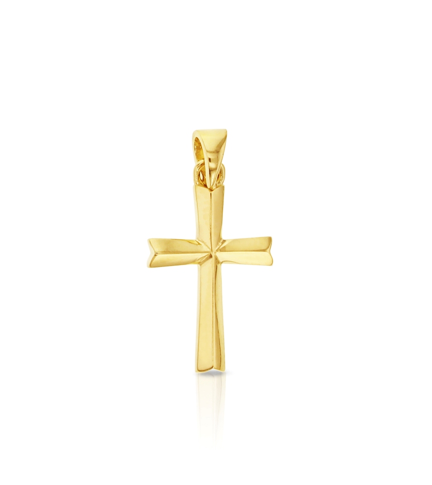 9Y POLISHED BEVELLED CROSS