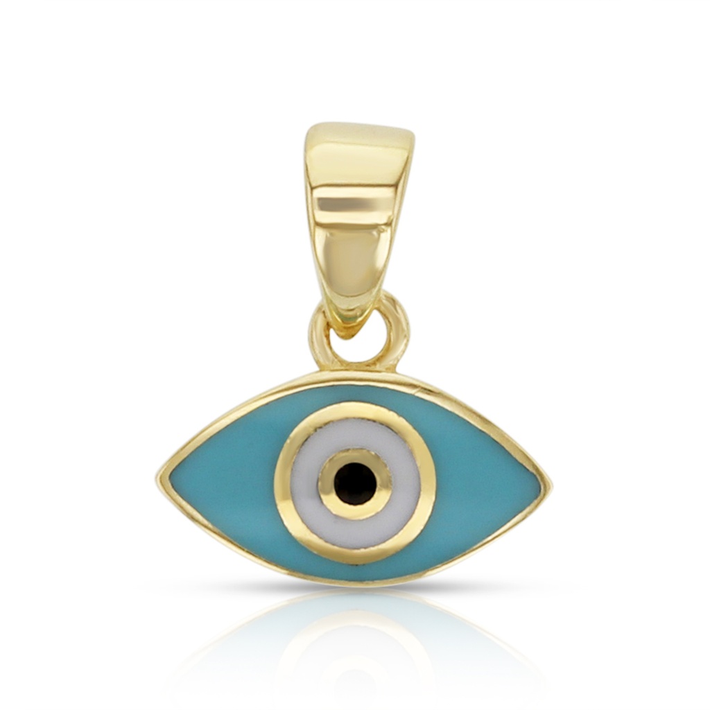 9Y EVIL EYE WITH LIGHT BLUE ENAMEL