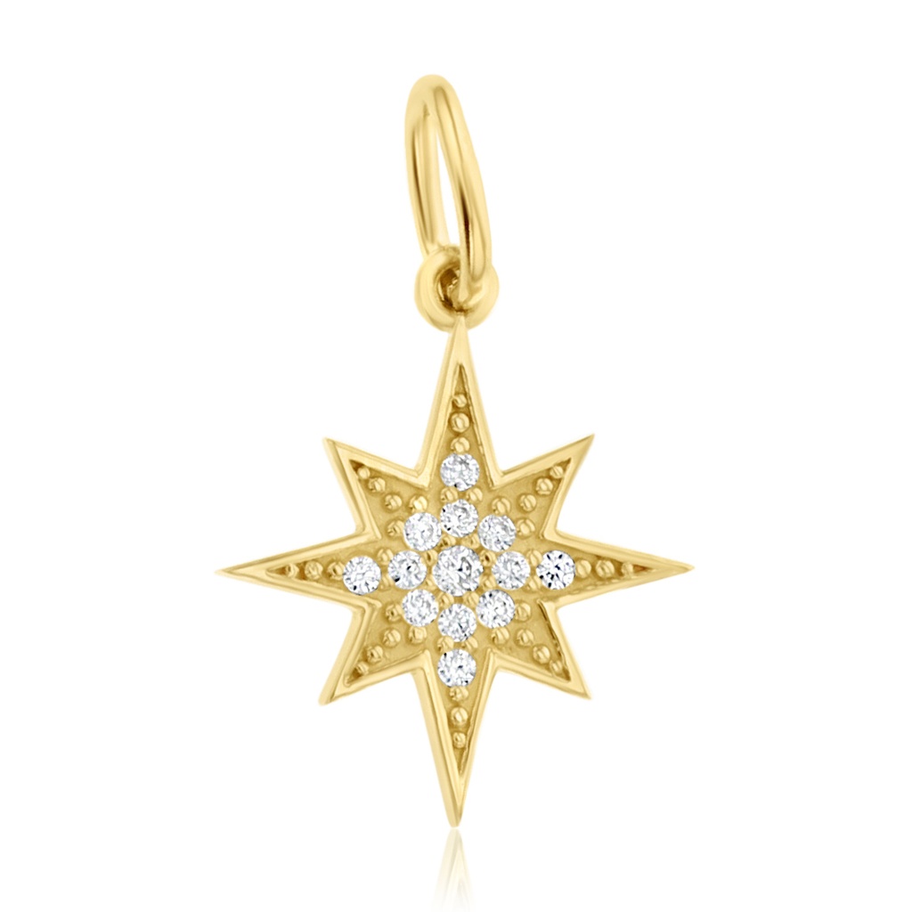 9Y CZ STAR PENDANT